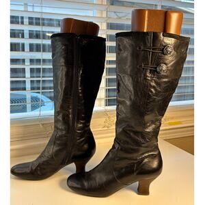 Naya Dalia black leather knee-high boots womens Sz 8